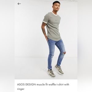 ASOS Large Men's Shirt Waffle Knit Style
